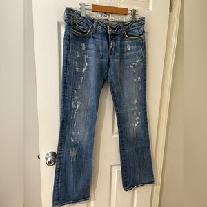 Mavi Olivia Y2K low rise flare denim size 29 embellished jeans